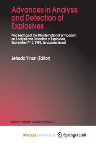 Cover of Advances in Analysis and Detection of Explosives