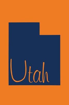 Book cover for Utah - Blank Notebook (Orange with Blue)