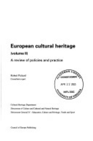 Cover of European Cultural Heritage