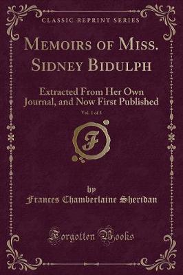 Book cover for Memoirs of Miss. Sidney Bidulph, Vol. 1 of 3