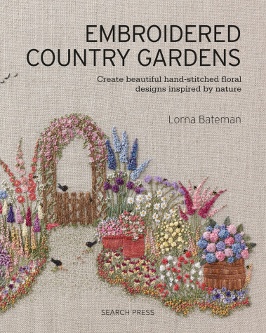 Book cover for Embroidered Country Gardens