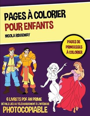 Book cover for Pages de princesses à colorier (Pages à colorier pour enfants)