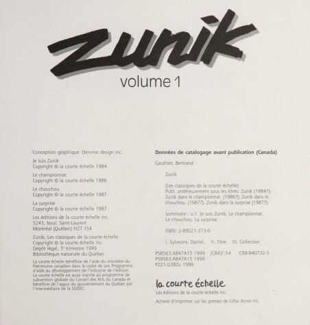 Book cover for Zunik