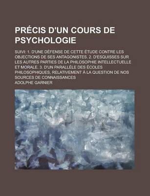 Book cover for Precis D'Un Cours de Psychologie; Suivi