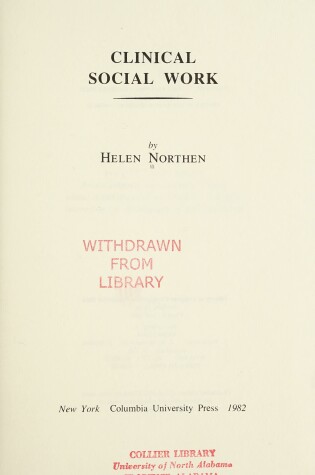 Cover of Clinical Social Work