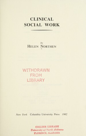 Cover of Clinical Social Work