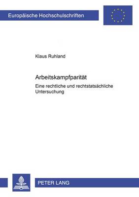 Cover of Arbeitskampfparitaet