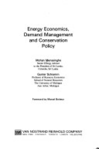 Cover of Energy Economics, Demand Management and Conservation Policy