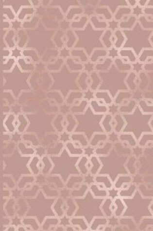 Cover of Faux Pink Metallic Foil Star of David Pattern Journal - 6x9, 100 Page