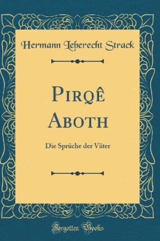 Cover of Pirqè Aboth