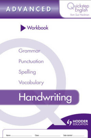 Cover of Quickstep English Workbook Handwriting Advanced Stage