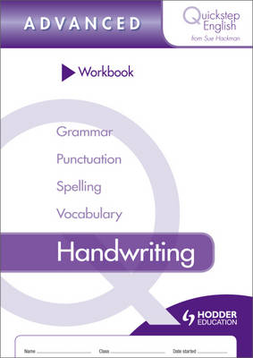 Book cover for Quickstep English Workbook Handwriting Advanced Stage