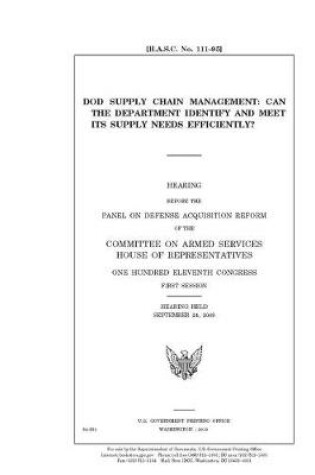 Cover of DOD supply chain management