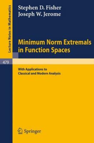 Cover of Minimum Norm Extremals in Function Spaces
