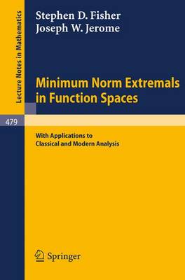 Book cover for Minimum Norm Extremals in Function Spaces