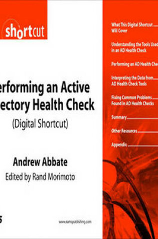 Cover of Performing an Active Directory Health Check (Digital Short Cut)