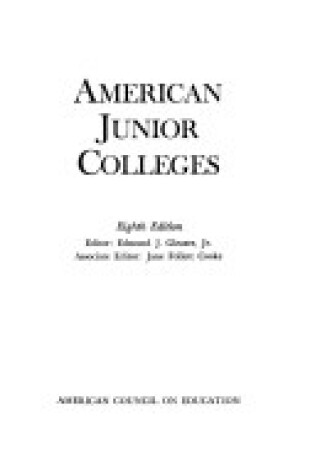 Cover of American Junior Colleges