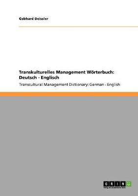 Book cover for Transkulturelles Management Woerterbuch