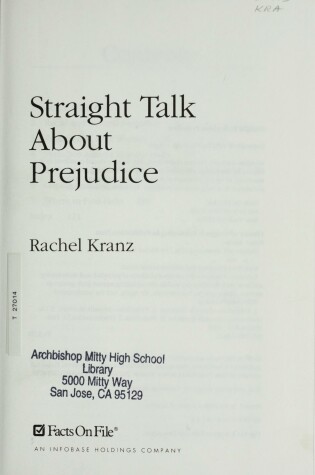 Cover of Straight Talk About Prejudice