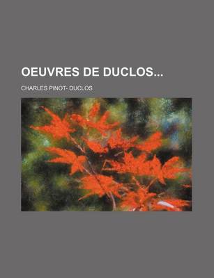 Book cover for Oeuvres de Duclos (3)