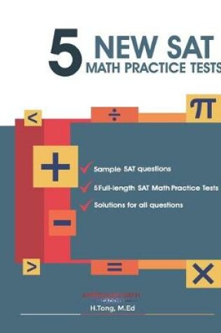 Cover of 5 New SAT Math Practice Tests Book