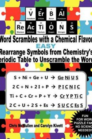 Cover of VErBAl ReAcTiONS - Word Scrambles with a Chemical Flavor (Easy)