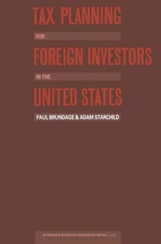 Cover of Tax Planning for Foreign Investors in the United States