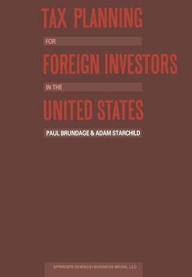 Book cover for Tax Planning for Foreign Investors in the United States