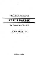 Book cover for Life and Career of Klaus Barbie