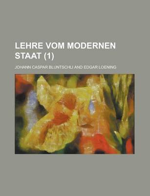 Book cover for Lehre Vom Modernen Staat (1)