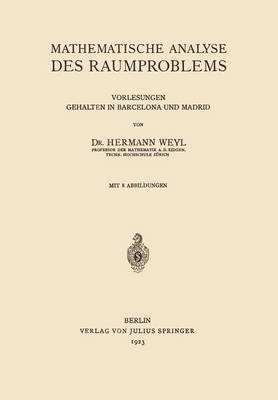 Book cover for Mathematische Analyse Des Raumproblems