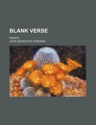 Book cover for Blank Verse; Essays