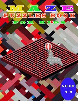 Book cover for Maze Puzzles book for Kids 4-8