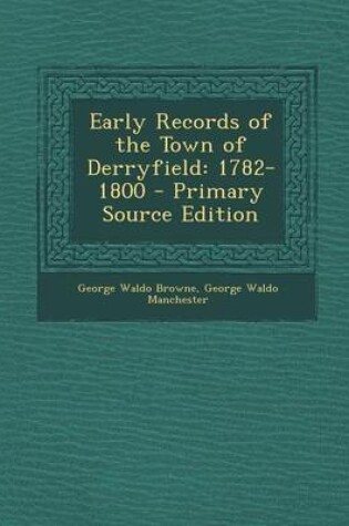 Cover of Early Records of the Town of Derryfield