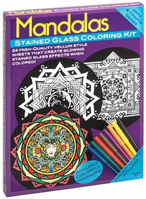 Book cover for Mandalas Stained Glass Coloring Kit