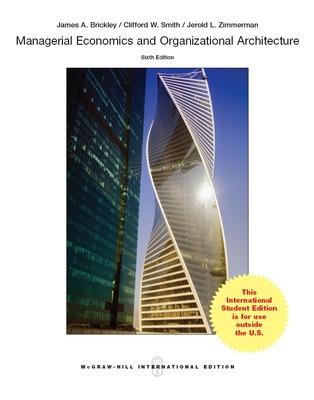 Cover of Managerial Economics & Organizational Architecture