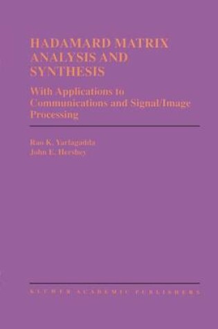 Cover of Hadamard Matrix Analysis and Synthesis