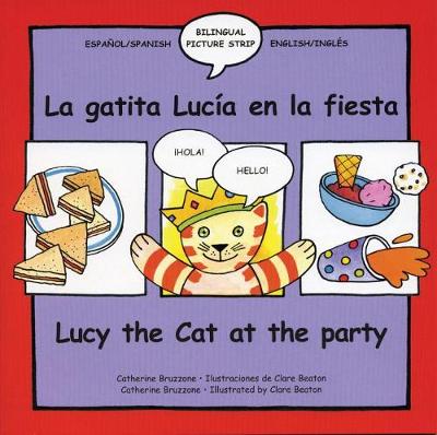 Book cover for La gatita Lucía en la fiesta/Lucy Cat at the party