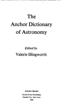 Book cover for The Anchor Dictionary of Astronomy