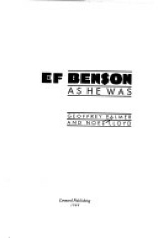 Cover of E.F.Benson