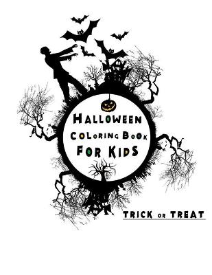 Book cover for Halloween Kids Coloring Book