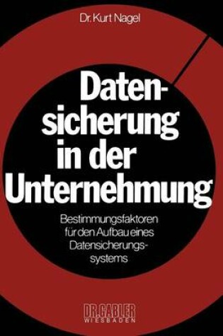 Cover of Datensicherung in der Unternehmung
