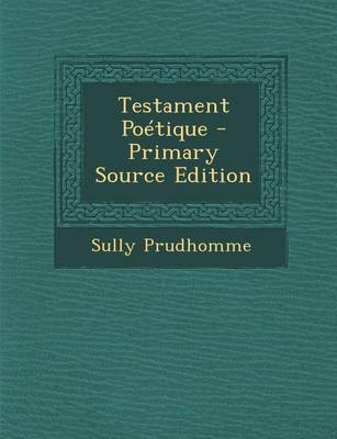 Book cover for Testament Poetique