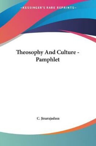 Cover of Theosophy And Culture - Pamphlet