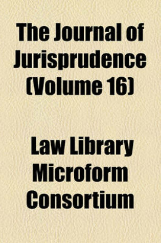 Cover of The Journal of Jurisprudence (Volume 16)