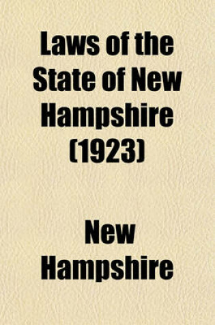 Cover of Laws of the State of New Hampshire (1923)