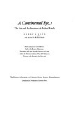 Cover of A Continental Eye