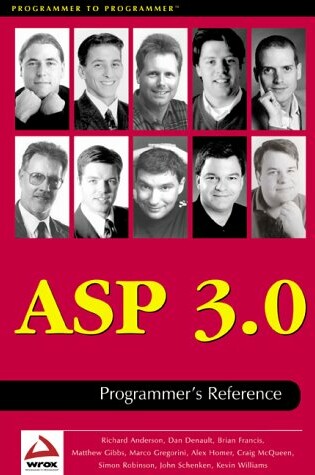 Cover of ASP 3.0 Programmer's Reference
