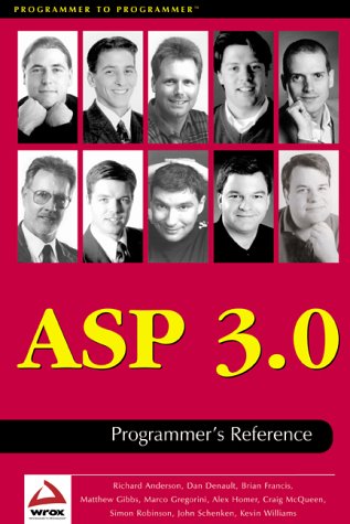 Book cover for ASP 3.0 Programmer's Reference