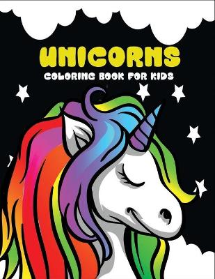 Book cover for Unicorns coloring book for kids